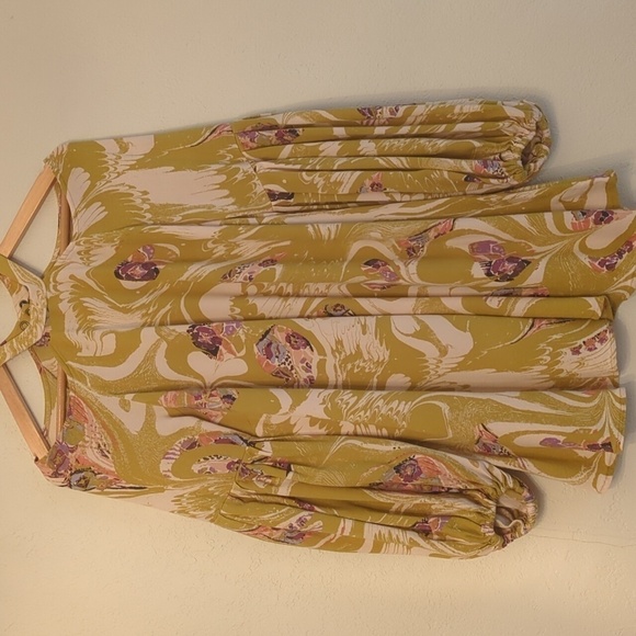 Free people Drift Away Shift boho cold shoulder beach vacation mini dress - Picture 6 of 11